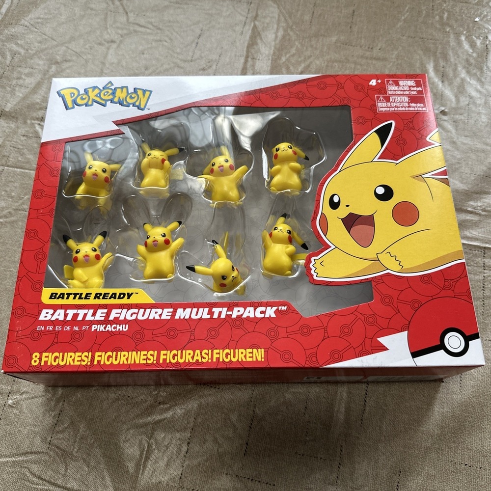 Pokemon Battle Ready 3"‎ Pikachu 8 Figure Multi Pack 2022 Jazwares
